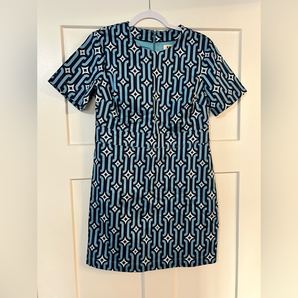 Boden Dresses & Skirts - Boden Navy and White Patterned Mini Dress